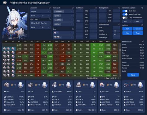 relic calculator honkai star rail|Fribbels Star Rail Optimizer.